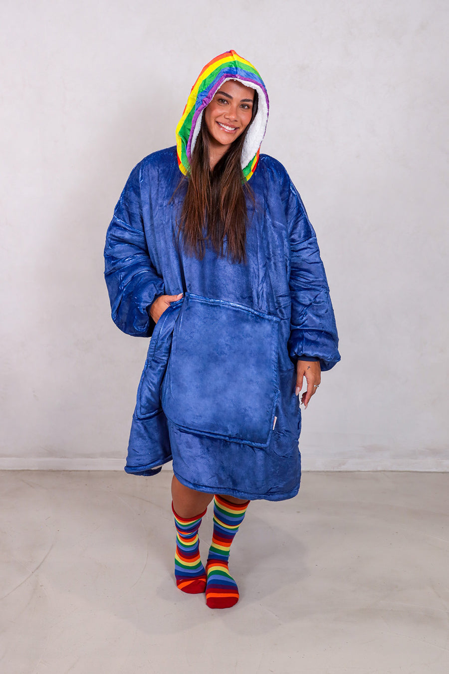 front view Love is Love Wearable Hooded Blanket